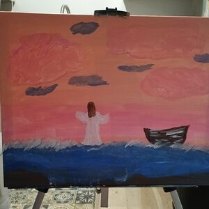 An original painting called HE CALMED THE SEAS